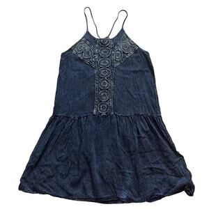 Finn & Clover Worn Blue Spaghetti Strap Tunic Dress- Size S
